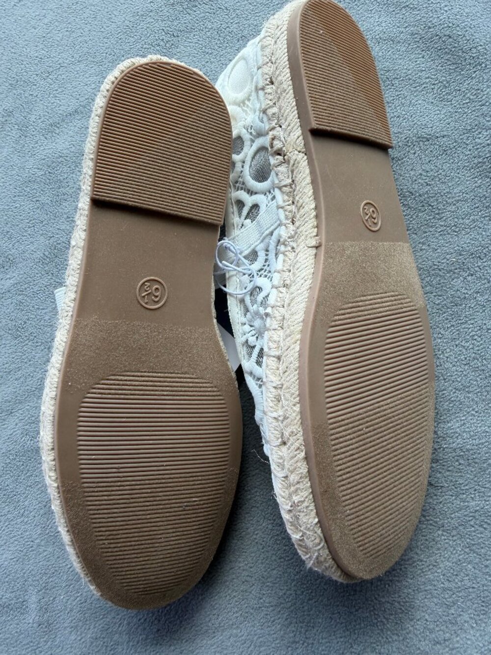 Celia Floral Lace Mary Jane Espadrille Flat Memory Foam Insole -Universal Thread - Picture 8 of 9